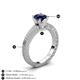4 - Kaelan 6.00 mm Round Blue Sapphire Solitaire Engagement Ring 