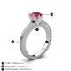 4 - Kaelan 6.50 mm Round Pink Tourmaline Solitaire Engagement Ring 