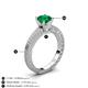 4 - Kaelan 6.00 mm Round Emerald Solitaire Engagement Ring 