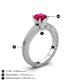 4 - Kaelan 6.00 mm Round Ruby Solitaire Engagement Ring 