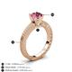 4 - Kaelan 6.50 mm Round Pink Tourmaline Solitaire Engagement Ring 