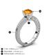 4 - Kaelan 6.50 mm Round Citrine Solitaire Engagement Ring 