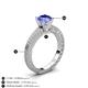 4 - Kaelan 6.50 mm Round Tanzanite Solitaire Engagement Ring 