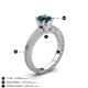 4 - Kaelan 6.50 mm Round London Blue Topaz Solitaire Engagement Ring 