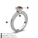 4 - Kaelan 6.50 mm Round Smoky Quartz Solitaire Engagement Ring 