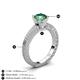 4 - Kaelan 6.50 mm Round Lab Created Alexandrite Solitaire Engagement Ring 