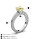 4 - Kaelan 6.00 mm Round Lab Created Yellow Sapphire Solitaire Engagement Ring 
