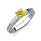 3 - Kaelan 6.00 mm Round Yellow Diamond Solitaire Engagement Ring 