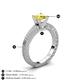 4 - Kaelan 6.00 mm Round Yellow Diamond Solitaire Engagement Ring 