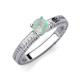 3 - Kaelan 6.00 mm Round Opal Solitaire Engagement Ring 