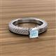 3 - Kaelan 6.00 mm Princess Cut Aquamarine Solitaire Engagement Ring 