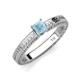 4 - Kaelan 6.00 mm Princess Cut Aquamarine Solitaire Engagement Ring 