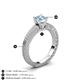 5 - Kaelan 6.00 mm Princess Cut Aquamarine Solitaire Engagement Ring 