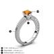 5 - Kaelan 6.00 mm Princess Cut Citrine Solitaire Engagement Ring 