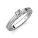 4 - Kaelan 6.00 mm Princess Cut Forever One Moissanite Solitaire Engagement Ring 