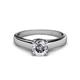 1 - Aveza 1.00 ct IGI Certified Lab Grown Diamond Round (6.50 mm) Solitaire Engagement Ring 