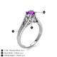 5 - Adira 6.50 mm Round Amethyst Solitaire Engagement Ring 