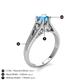 5 - Adira 6.50 mm Round Blue Topaz Solitaire Engagement Ring 