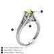 5 - Adira 6.50 mm Round Peridot Solitaire Engagement Ring 