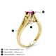 5 - Adira 6.50 mm Round Rhodolite Garnet Solitaire Engagement Ring 