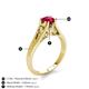 5 - Adira 6.00 mm Round Ruby Solitaire Engagement Ring 