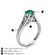 5 - Adira 6.00 mm Round Emerald Solitaire Engagement Ring 