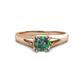 1 - Adira 6.50 mm Round Lab Created Alexandrite Solitaire Engagement Ring 