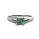 1 - Adira 6.50 mm Round Lab Created Alexandrite Solitaire Engagement Ring 