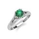 4 - Adira 6.50 mm Round Lab Created Alexandrite Solitaire Engagement Ring 