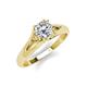 4 - Adira 6.50 mm Round Forever Brilliant Moissanite Solitaire Engagement Ring 