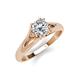 4 - Adira 6.50 mm Round Forever Brilliant Moissanite Solitaire Engagement Ring 