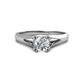 1 - Adira 6.50 mm Round Forever One Moissanite Solitaire Engagement Ring 