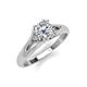 4 - Adira 6.50 mm Round Forever One Moissanite Solitaire Engagement Ring 