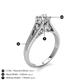 5 - Adira 6.50 mm Round Forever One Moissanite Solitaire Engagement Ring 