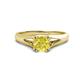 1 - Adira 6.00 mm Round Yellow Diamond Solitaire Engagement Ring 