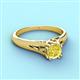 3 - Adira 6.00 mm Round Yellow Diamond Solitaire Engagement Ring 