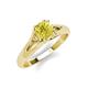 4 - Adira 6.00 mm Round Yellow Diamond Solitaire Engagement Ring 