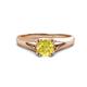 1 - Adira 6.00 mm Round Yellow Diamond Solitaire Engagement Ring 