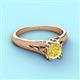 3 - Adira 6.00 mm Round Yellow Diamond Solitaire Engagement Ring 