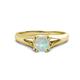 1 - Adira 6.00 mm Round Opal Solitaire Engagement Ring 