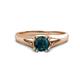 1 - Adira 6.50 mm Round London Blue Topaz Solitaire Engagement Ring 