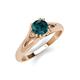 4 - Adira 6.50 mm Round London Blue Topaz Solitaire Engagement Ring 