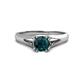 1 - Adira 6.50 mm Round London Blue Topaz Solitaire Engagement Ring 