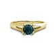 1 - Adira 6.50 mm Round London Blue Topaz Solitaire Engagement Ring 