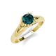 4 - Adira 6.50 mm Round London Blue Topaz Solitaire Engagement Ring 