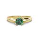 1 - Flora 6.50 mm Round Lab Created Alexandrite Solitaire Engagement Ring 