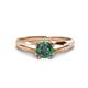 1 - Flora 6.50 mm Round Lab Created Alexandrite Solitaire Engagement Ring 