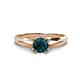 1 - Flora 6.50 mm Round London Blue Topaz Solitaire Engagement Ring 