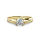1 - Flora 6.50 mm Round Forever Brilliant Moissanite Solitaire Engagement Ring 