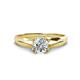 1 - Flora 6.50 mm Round Forever One Moissanite Solitaire Engagement Ring 